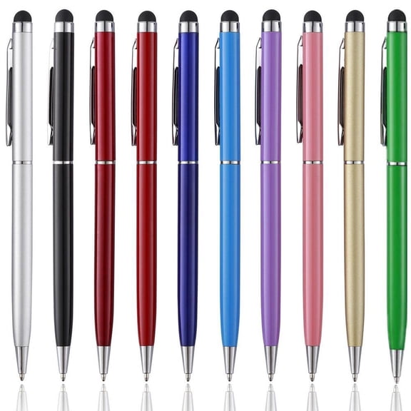 10 Pack Stylus Pen, Universal Capacitive Touch Screen Pens for Tablets, Smartphones - Random Colors