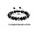 thumbnail image 4 of 2 Pzs Brazalete Xtellar De Cuentas Obsidiana Y Pulsera  color negro Hombre Hacha Diámetro 21 cm, 4 of 5