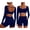 A-Navy, variant on Workout Sets for Women 2 Piece Seamless Long Sleeve Crop Top High Waist Shorts Gym Fitness Athletic Outfit B-Black