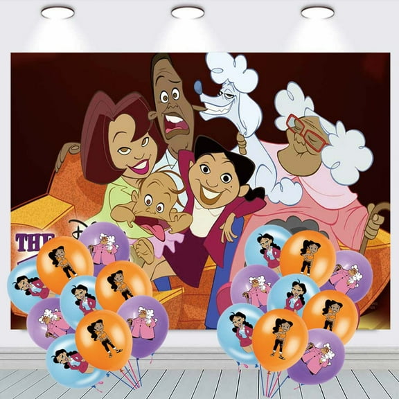 The Proud Family Backdrop Balloons Banner Party Decorations Taspestry Wall Decor Background Poster Supplies