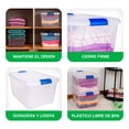 thumbnail image 4 of JOY - Caja de Almacenamiento Apilable, Pack de 2, para Organizador Armario, Juguetes, Ropa, con Broche y Tapa Duradera, 24 Litros de Capacidad, Pl&aacute;stico Libre de BPA, Transparente, 4 of 6