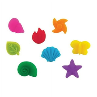 Stem Spring: Set of 6 Multicolored coil shaped Silicone Wine Glass Marker  Charms by True Zoo