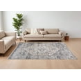 thumbnail image 6 of 7' X 10' Gray and Brown Oriental Distressed Area Rug, 6 of 6