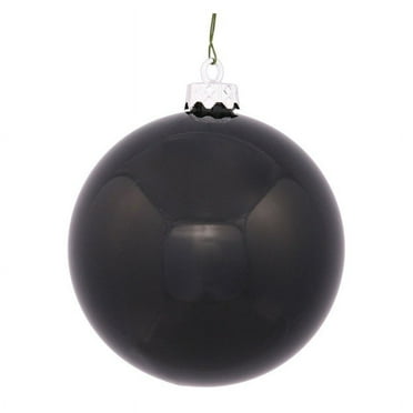 Vickerman 8" Black Shiny Ball Ornament