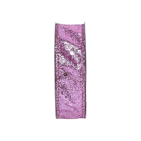 Gwen Studios 7/8" Glitter Metallic Light Pink Ribbon, 3 yards