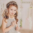 thumbnail image 2 of Ammei Gold Headband Bridal Tiara Flower Shape Women's Headpiece Wedding Hair Accessories, 2 of 4