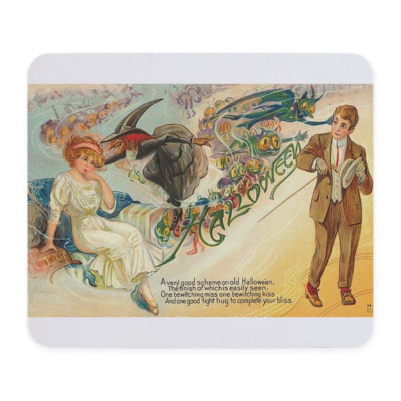 CafePress - Halloween Vintage Retro Classic Old Art Designs Mo - Non-slip Rubber Mousepad, Gaming Mouse Pad