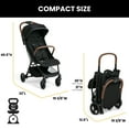 thumbnail image 6 of Jeep Altitude Compact Travel Stroller by Delta Children – Greenguard Gold Certified, Easy One Hand Fold, Lightweight, Extendable Canopy with Peek-a-Boo Window, 4 Wheel Suspension, Black, 6 of 15