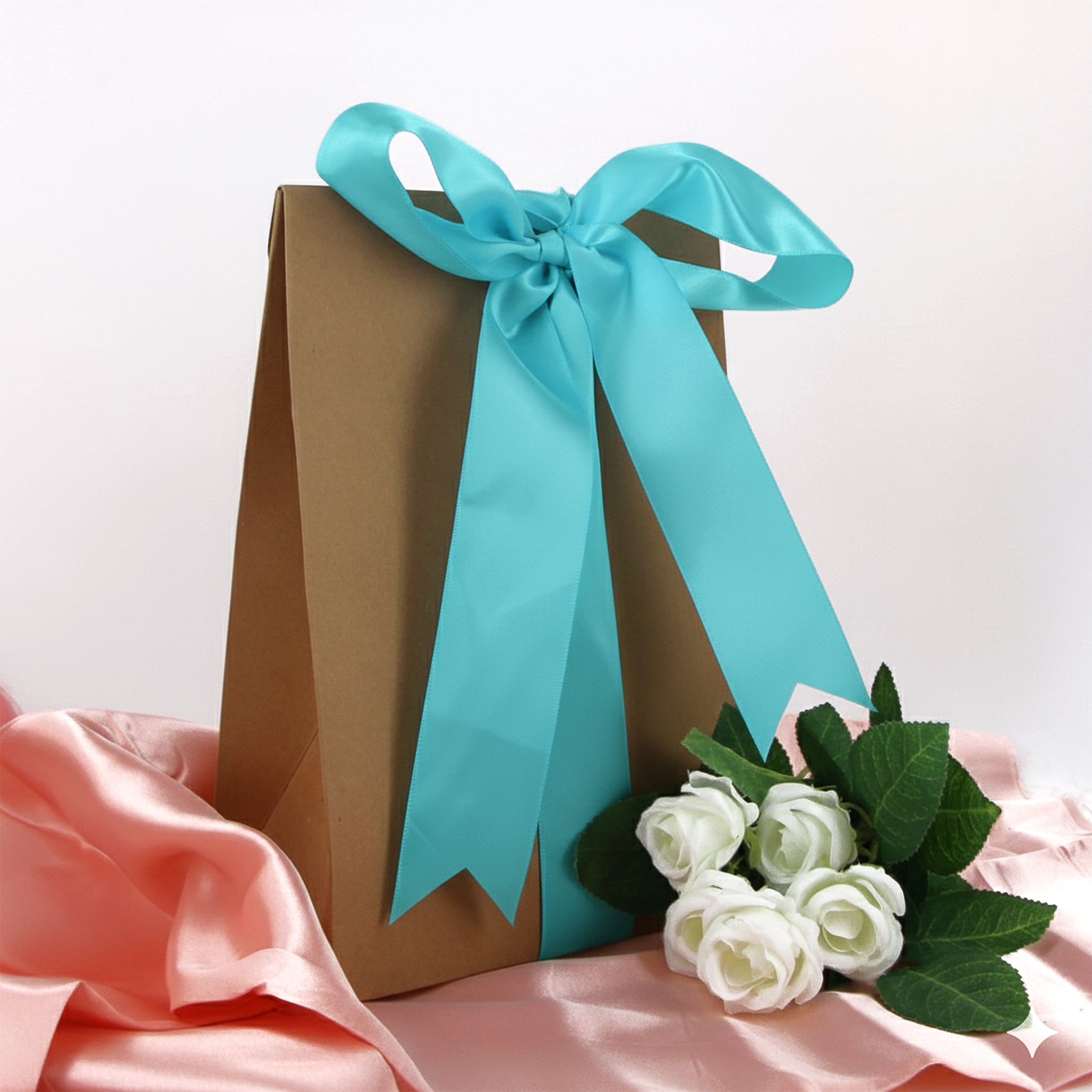 UNIQUE CREATIV, Ribbon, Single Face Satin, Turquoise, 100% polyester, 38mm x 3.65m (1½" x 4 yds)