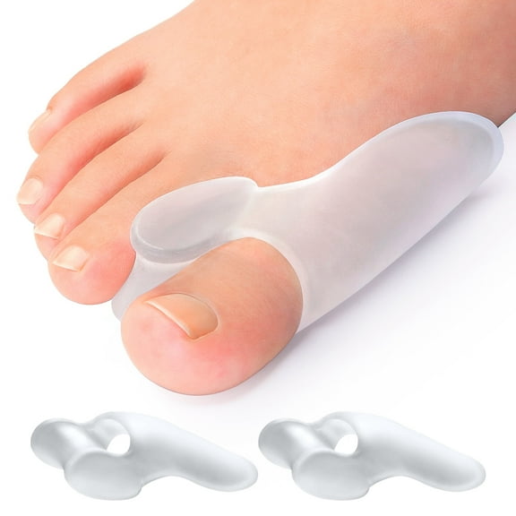 Promifun Bunion Cushion Protector, 10 Packs of Bunion Corrector Pads with Separator for Big Toe, Gel Shield for Foot Pain Relief, Calluses, Corns ,Clear