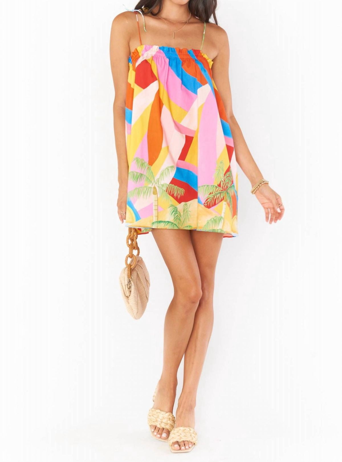 Robe Cocktail Perlé Anthropologie En Soie - Manches Longues, Motif Géométrique - Taille S