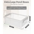 thumbnail image 2 of Caja de lápices Sooez extra grande de plástico morado, paquete de 6, 2 of 6