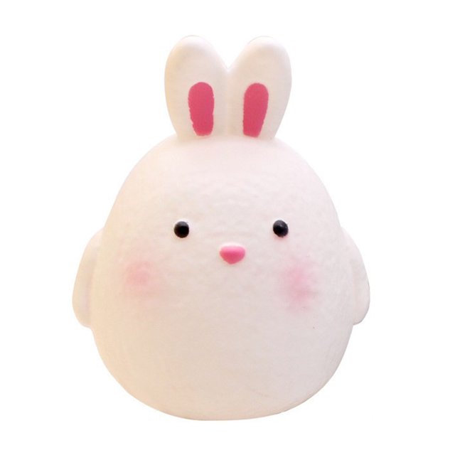 Luz nocturna para niños Ticfox estilo animal de plástico suave funciona con pilas conejo