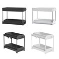 thumbnail image 4 of Under Sink Storage Rack Creative Practical White Multifunctional Plastic Stainless Steel Black Durable Kitchen Organizer, 4 of 5