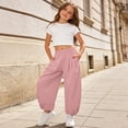thumbnail image 2 of Baby Pants Kids Summer Beach Solid Casual Long Trousers Soft Breathable Pink 3-4 Years, 2 of 8