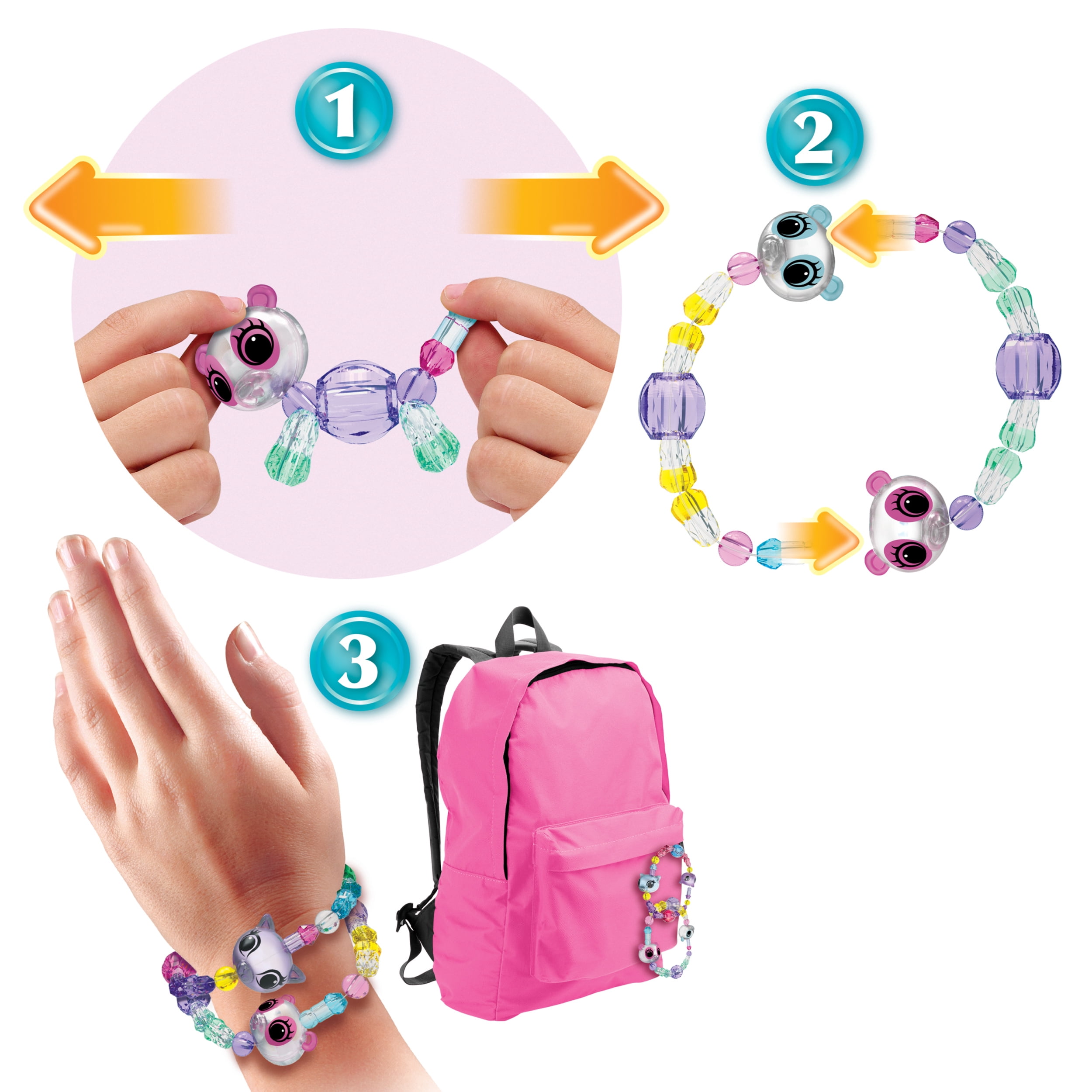 Twisty Petz - Babies 4-Pack Pandas and Kitties Collectible Bracelet Set for Kids Electronic Pet