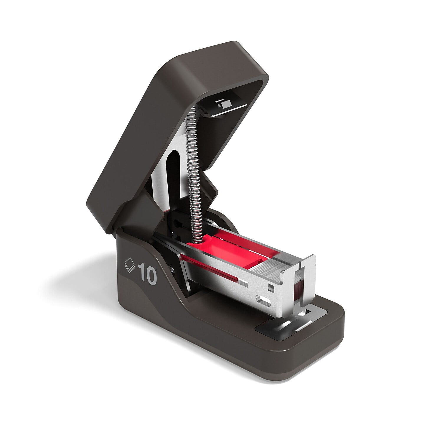 TRU RED™ Premium Desktop Stapler, 30-Sheet Capacity, Gray/Red (TR58077)