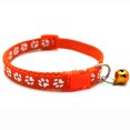 thumbnail image 1 of 2pcs avec Cols Cloche Sécurité Délicate Casual Nylon Collier de Chien Sangle de Cou Mode Réglable Cloche Chat Chien Collier (Orange), 1 of 4