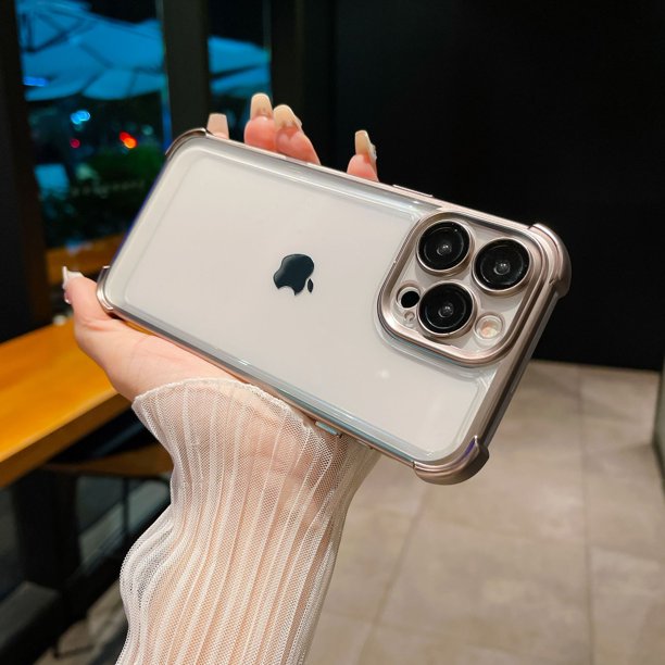 Carcasa de teléfono móvil iPhone 15 aplicable con cuatro esquinas resistente a caídas, funda protectora rígida magnética con airbag Apple 14PROMAX