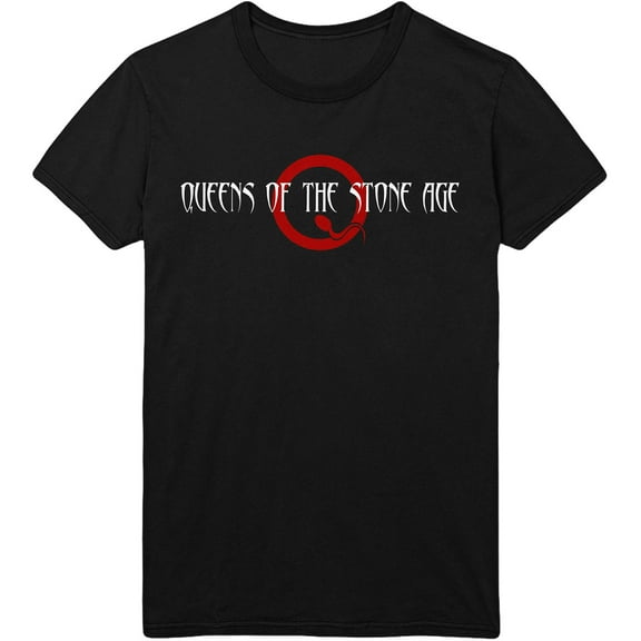 Men's Queens Of The Stone Age Text Logo T-shirt Small Black