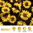 thumbnail image 5 of Sunflower Gifts Throw Blanket for Women - Living Room Home Bedroom Decor, Soft Fuzzy Yellow Flower Print Plush Blankets for Couch Sofa Bed Birthday Black Twin 60"x80", 5 of 5