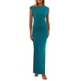 thumbnail image 1 of Vestido largo PRETTYGARDEN para mujer, verano 2025, con un solo hombro, 1 of 9