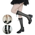 thumbnail image 2 of 1 Pair Ruffle Ankle Socks Sweet Frilly Socks Ballet Socks for Girls with Bows Lace Top Sock Princess Dress Socks, 2 of 3