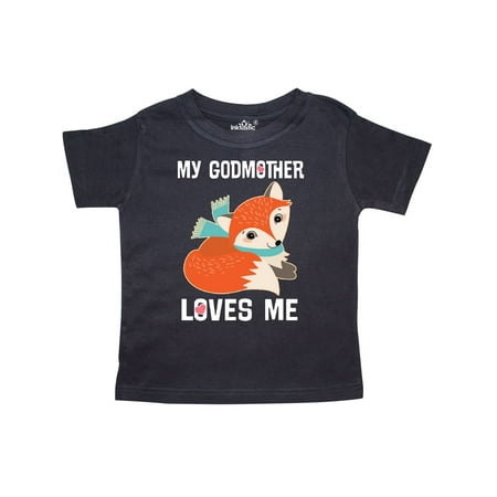 

Inktastic Godmother Loves Me Fox Gift Toddler Boy or Toddler Girl T-Shirt