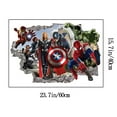 thumbnail image 5 of 3D Avengers Breaking Through Wall Sticker 3D Hulk Captain America Children Boys Wall Decals Peel and Stickers for Walls Bedroom Living Room Home Decor(15.7X23.7) Inch, 5 of 5
