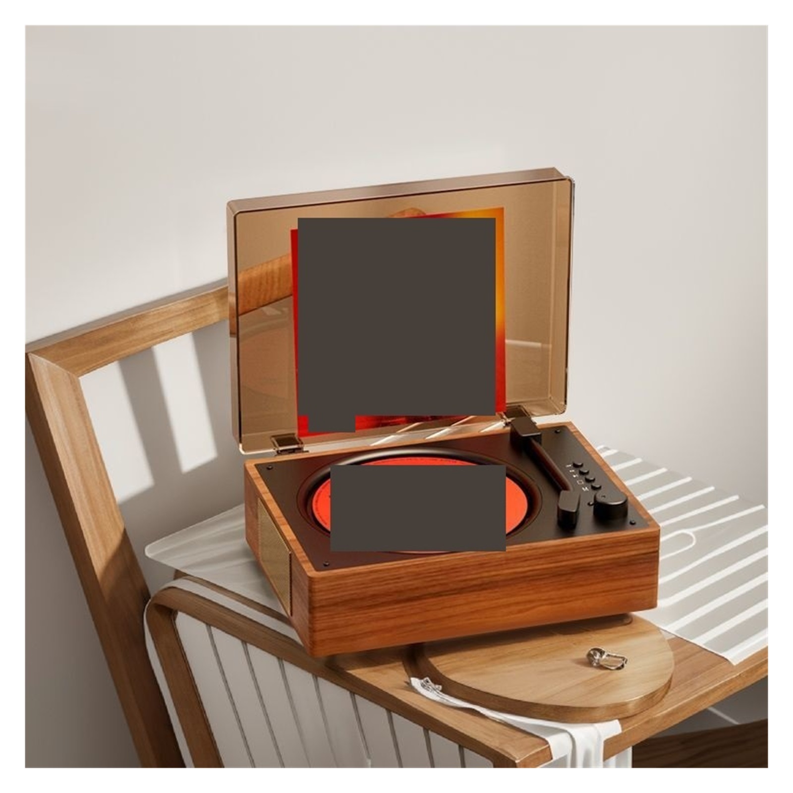Retro Vinyl Bluetooth CD Player High-Quality Sound Ideal for Students, Teens, and Music Fans