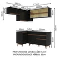 thumbnail image 3 of Madesa Gabinete de Cocina Integral Completa de Esquinero 332 cm Reims Negro 03, 3 of 8