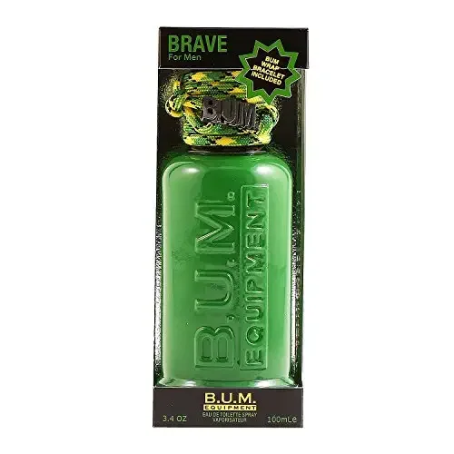 BUM EQUIPMENT Eau de Toilette Spray para hombres, Brave, 3.4 onzas líquidas
