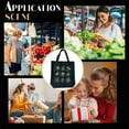 thumbnail image 6 of DIY Canvas Tote Bag Embroidery Kit Flower Pattern Canvas Bag Materials Making Set DIY Embroidery Bag Cross Stitch Kits Personalized Canvas Bag Kits Include Hoops Needles for Adults Black 1, 6 of 8