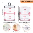 thumbnail image 3 of Hand Painted Valentine Heart Bow Lines Translucent Plastic Cans Storage Canisters with Lid Set of 4, 3 of 7