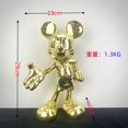 thumbnail image 1 of 20/29cm Disney Mickey Mouse Figures Cartoon Resin Welcome Pose Mickey Action Figurines Anime Collection Model Dolls Children Toy Gao Jinjia LED, 1 of 2