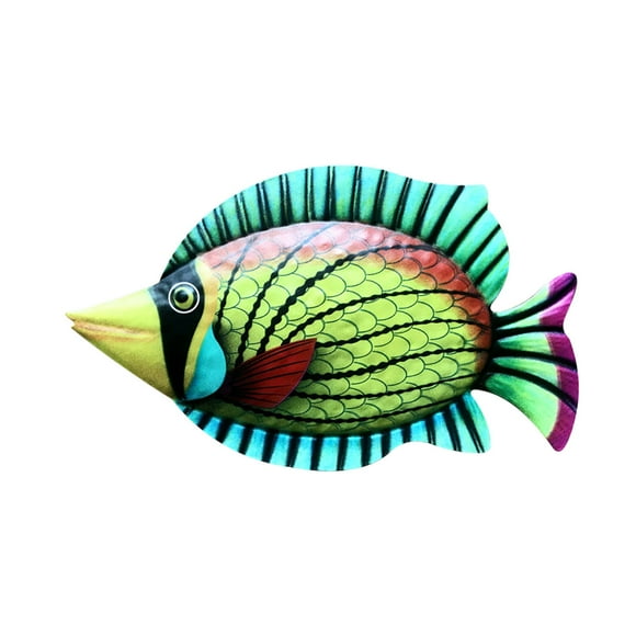 Under 10 Hangs Metal Fish Wall Hanging Art Sculpture Garden Room Terrace Wall Decoration