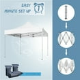 thumbnail image 2 of VICTAL 10' x 10' Pop-up Canopy with Straight Legs Wedding Party Tent Folding Gazebo Beach Canopy with Carry Bag, White, 2 of 4