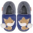 thumbnail image 4 of Plush Warm Slippers for Girls Boys Kids Toddlers Winter Fur Lined Indoor House Home Shoes, 4 of 13