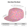 thumbnail image 6 of Daiia Donut print Flat Bill Hats Flat Brim Trucker Cap Baseball Cap Adjustable Classic Low Profile Hat Unconstructed Plain Cap, 6 of 9