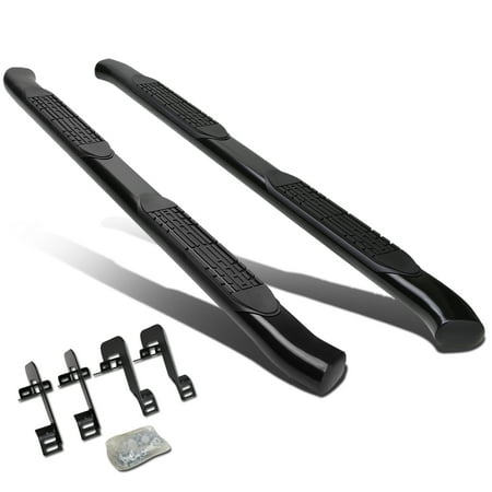 For 04-14 Ford F-150 Extended Cab Carbon Steel 4" Curved Side Step Nerf Bar Running Board Left+Right 05 06 07 08 09 10 11 12 13