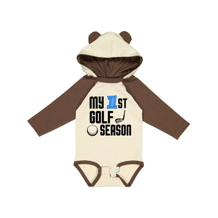 

Inktastic my 1st golf season Boys Long Sleeve Baby Bodysuit