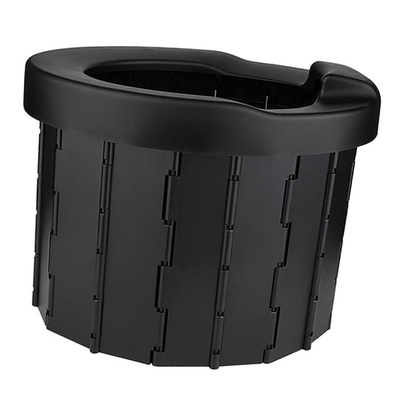 Pitycbo Folding Toilet Bucket Toilet Urinal Seats for Hiking Self-driving Indoor Beach black