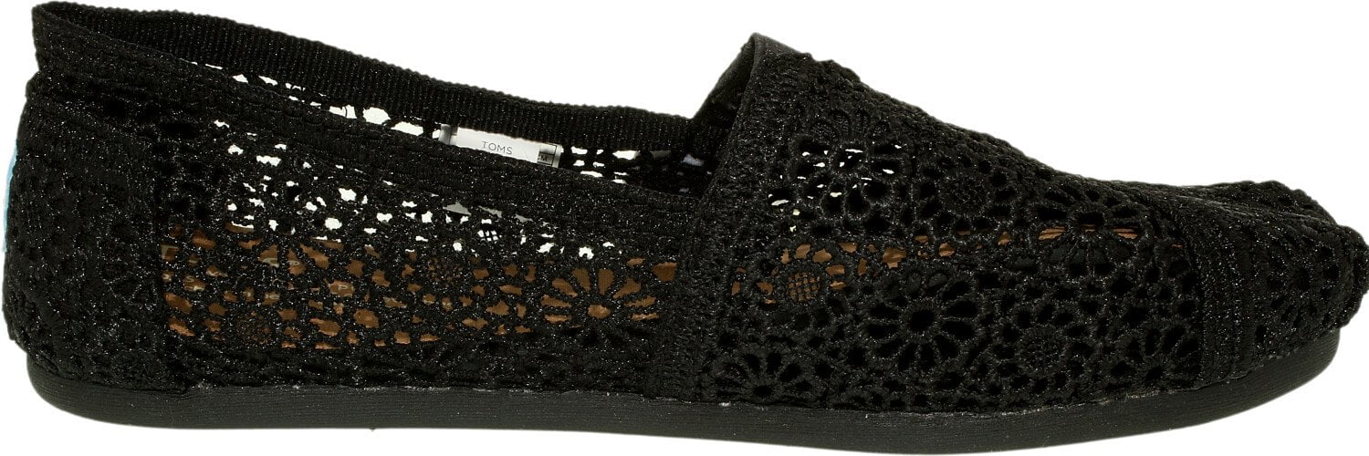 toms moroccan crochet black