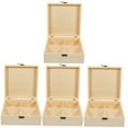 thumbnail image 4 of MLINS 4pcs Wood Compartment Tea Box Wooden Divided Tea Bag Storage Box Coffee Bag Holder Tea Bag Organizer, 4 of 8