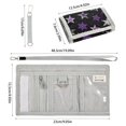 thumbnail image 3 of JIALIOU Nylon Trifold Card Wallet with ID Window Zipper Pocket for Men Women Teen Stars with Silver and Purple, 3 of 7