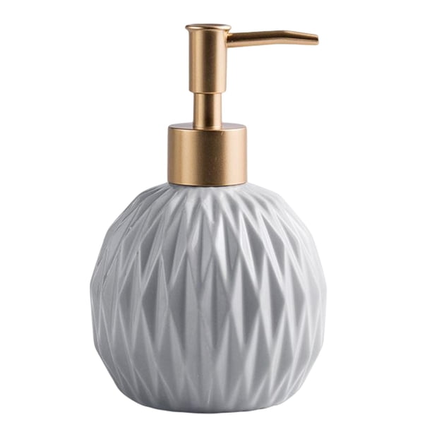 Dispensador de jabón, loción de manos, botella reutilizable, elegante y rellenable. Azul