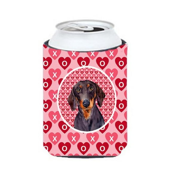 Dachshund Valentines Love And Hearts Can Or Bottle Hugger - 12 oz.
