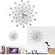 thumbnail image 5 of Reloj de pared ZHAOCHENG cristal 3D moderno 30 cm metal plateado espejo brillante, 5 of 5