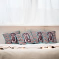 thumbnail image 3 of Ambesonne Paisley Throw Pillow Cover 4 Pack, Retro Music Box Party, 16", Dried Rose Turquoise, 3 of 6