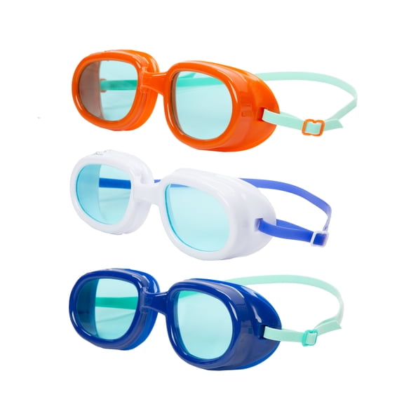 Dolfino Minnow Swim Goggle for Children, Blue Tint, 3 pack